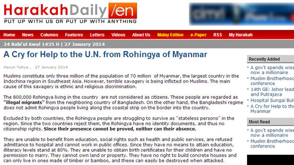 Un appel à l'aide des Rohingyas du Myanmar à l'ONU || Harakah Daily