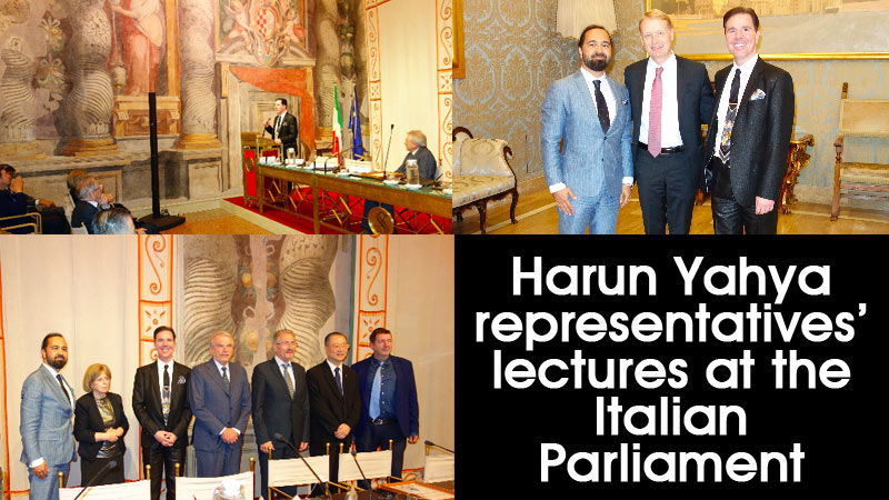 Harun Yahya representatives’ lectures at the Italian Parliament