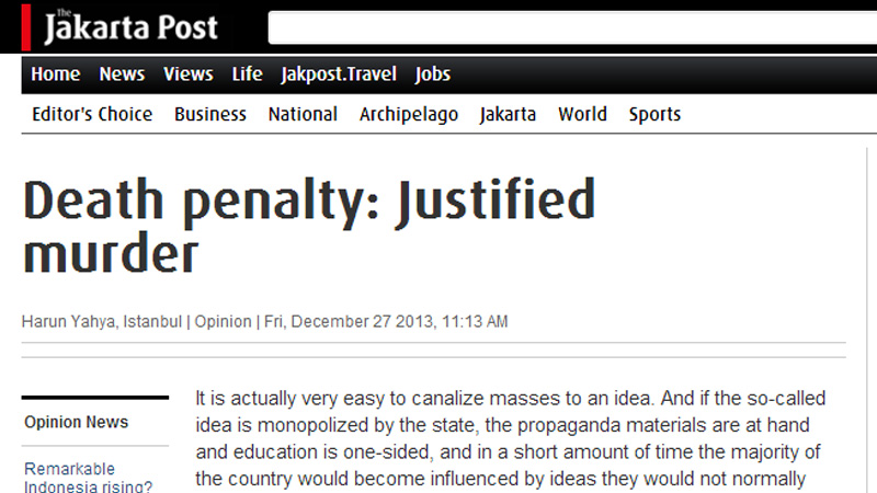 La peine de mort : un meurtre justifié || Jakarta 