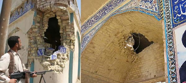 L'effondrement du dôme et du mur de la mosquée de 