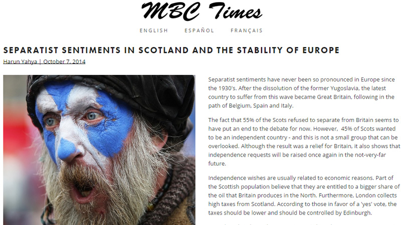 Separatist sentiments in Scotland and the stabilit