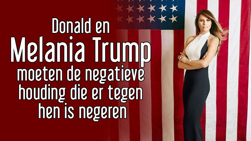 Donald en Melania Trump moeten de negatieve houdin