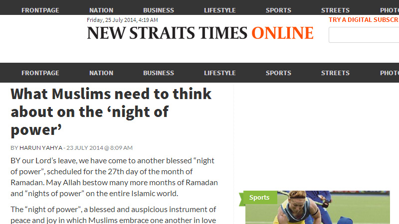 Kadir gecesinde düşünmemiz gerekenler || New Straits Times