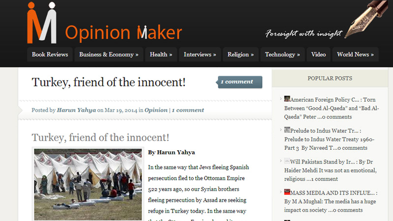 Turkey, friend of the innocent! || Opinion Maker