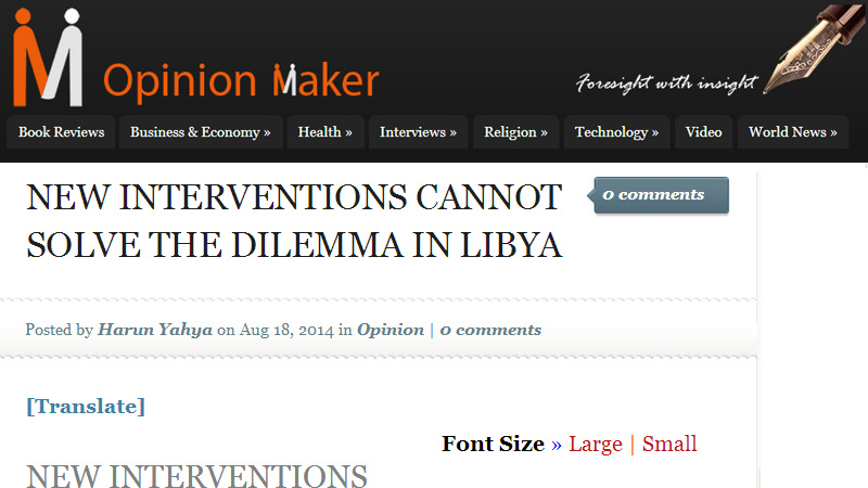 New interventions cannot solve the dilemma in Libya || Opinion Maker