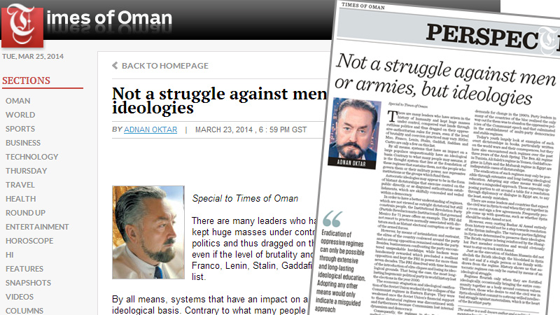 Kişilerle ya da ordularla değil, ideolojilerle savaş || Times of Oman