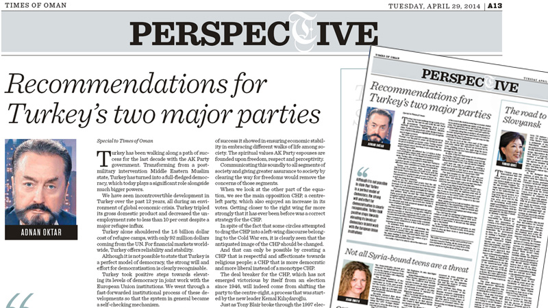 Recommendations for Turkey's two major parties || Times of Oman