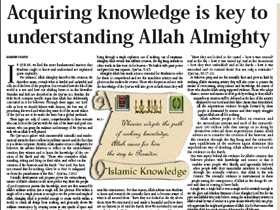 Acquiring knowledge is key to understanding Allah Almighty