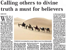 Calling others to divine truth a must for believers