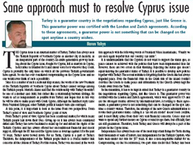 Sane approach must to resolve Cyprus issue