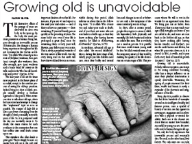 Growing old is unavoidable