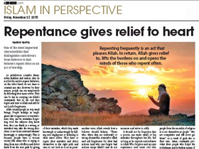 Repentance gives relief to heart
