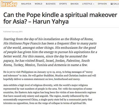 Papa Asya’da manevi bir değişimin kıvılcımını tutu