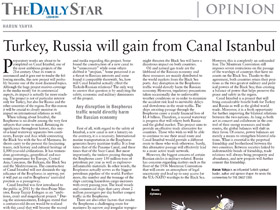 Kanal İstanbul hem Türkiye’nin hem de Rusya’nın Yararına
