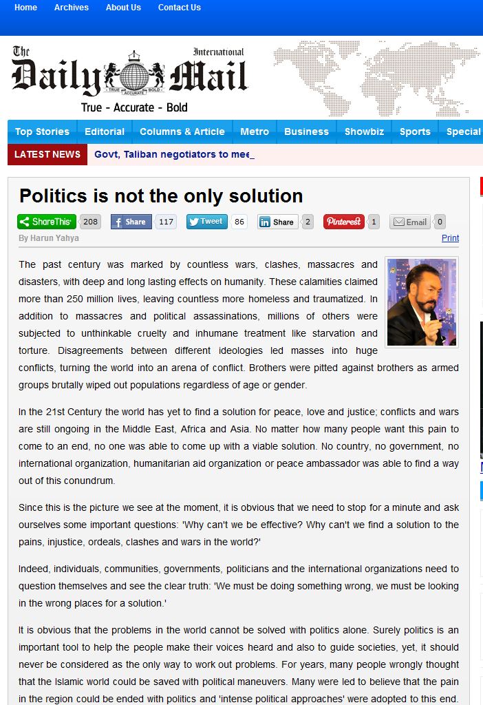 Siyaset tek çözüm değildir