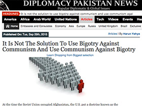 It Is Not The Solution To Use Bigotry Against Communism And Use Communism Against Bigotry