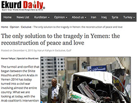 Yemen'deki felaketin tek çözümü: Toplumda barış ve sevginin yeniden tesisi
