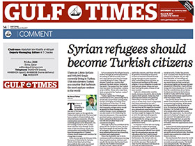 Syrian refugees should become Turkish citizens