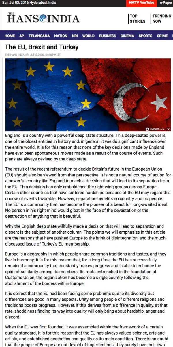 EU, Brexit und die Türkei