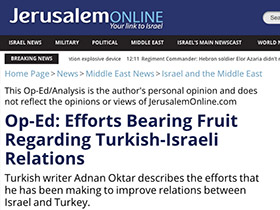 Türk-İsrail ilişkilerinde gayretlerimiz meyvesini vermeye başladı