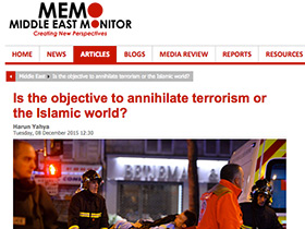 Is the objective to annihilate terrorism or the Islamic world?