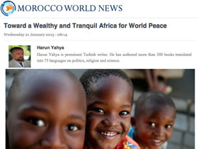 Dünya'da barış için zengin ve huzurlu bir Afrika i
