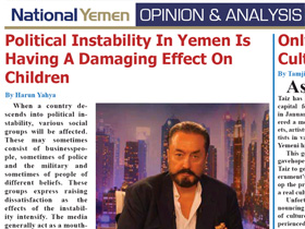 Political Instability In Yemen Is Having A Damaging Effect On Children