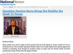 Operation Decisive Storm Brings Not Stability But Death To Yemen