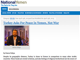 Turkey Asks For Peace In Yemen, Not War