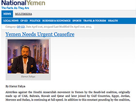 Yemen'de Acil Ateşkes İlan Edilmesi Gerekiyor