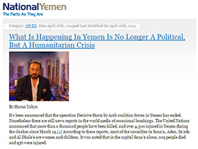 What Is Happening In Yemen Is No Longer A Political, But A Humanitarian Crisis