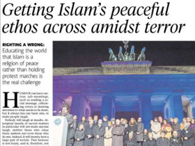 Getting Islam's peaceful ethos across amidst terror