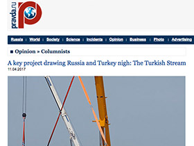 A key project drawing Russia and Turkey nigh: The 