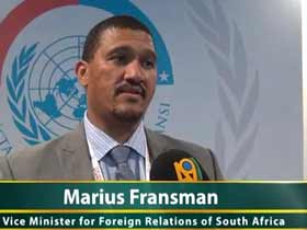 Vice Minister for Foreign Relations of South Africa, Marius Fransman