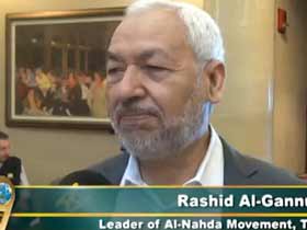 Leader of Al-Nahda Movement, Tunisia,  Rashid Al-G