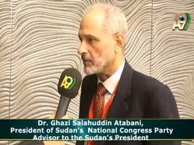 Dr. Ghazi Salahuddin Atabani, President of Sudan's National Congress Party Advisor to the Sudan's President