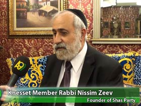 Knesset Member Rabbi Nissim Zeev, Founder of Shas party