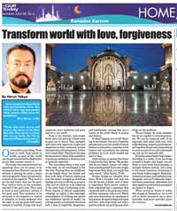 Transform World with Love, Forgiveness