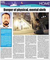 Danger of Physical and Mental Sloth