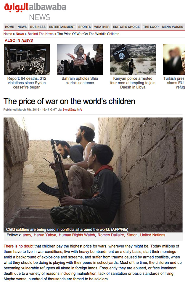 21. Yüzyılın Yüz Kızartan Tablosu: Çocuk Askerler