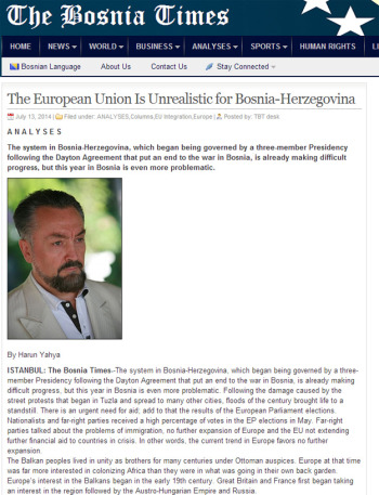 Bosniya-Herseqovaniya üçün Avropa Birliyi realist 