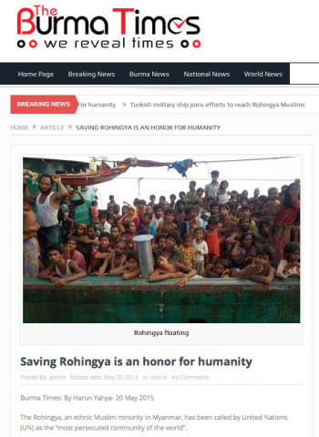 Rohingyaları Kurtarmak İnsanlık için Onurdur