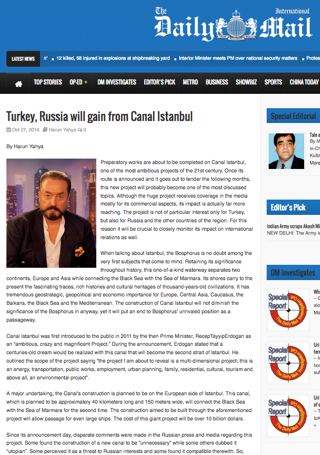 Kanal İstanbul hem Türkiye’nin hem de Rusya’nın Yararına