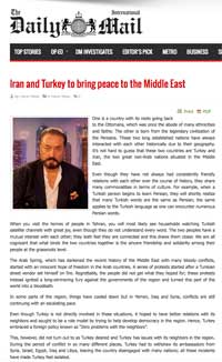 Iran and Turkey to bring peace to the Middle East