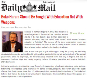 Boko Haram Should Be Fought With Education Not Wit
