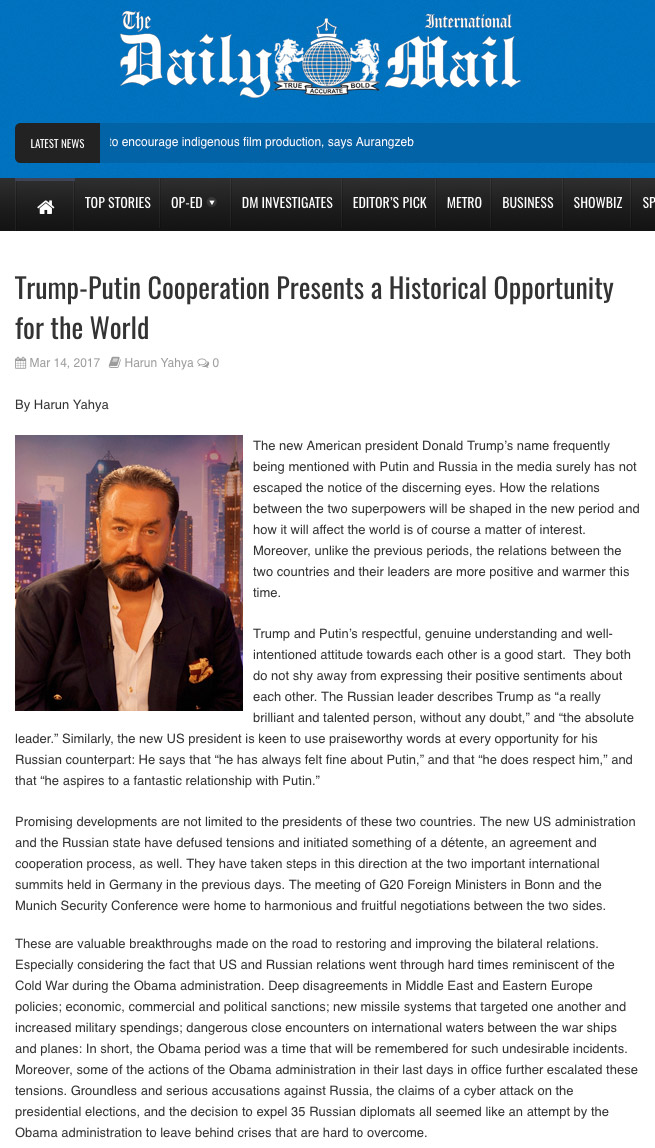 Trump-Putin Cooperation Presents a Historical Oppo