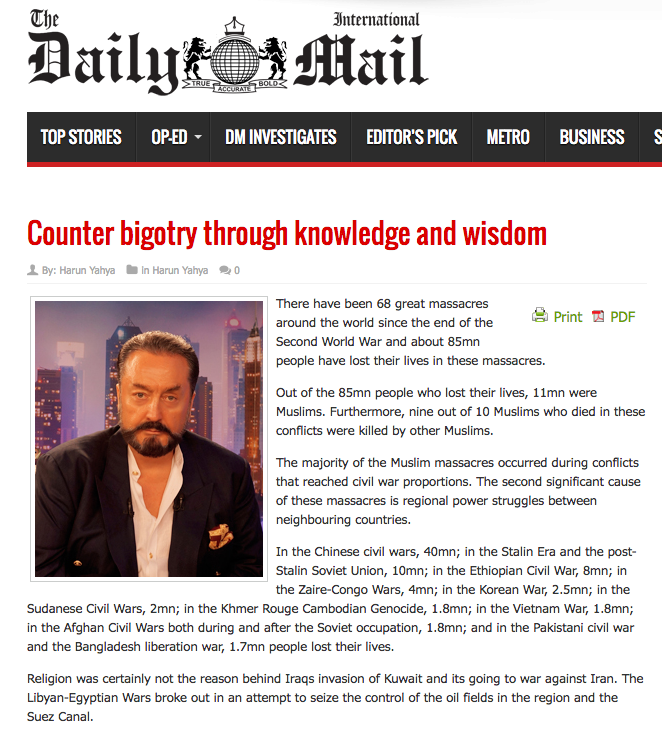 Counter bigotry through knowledge and wisdom