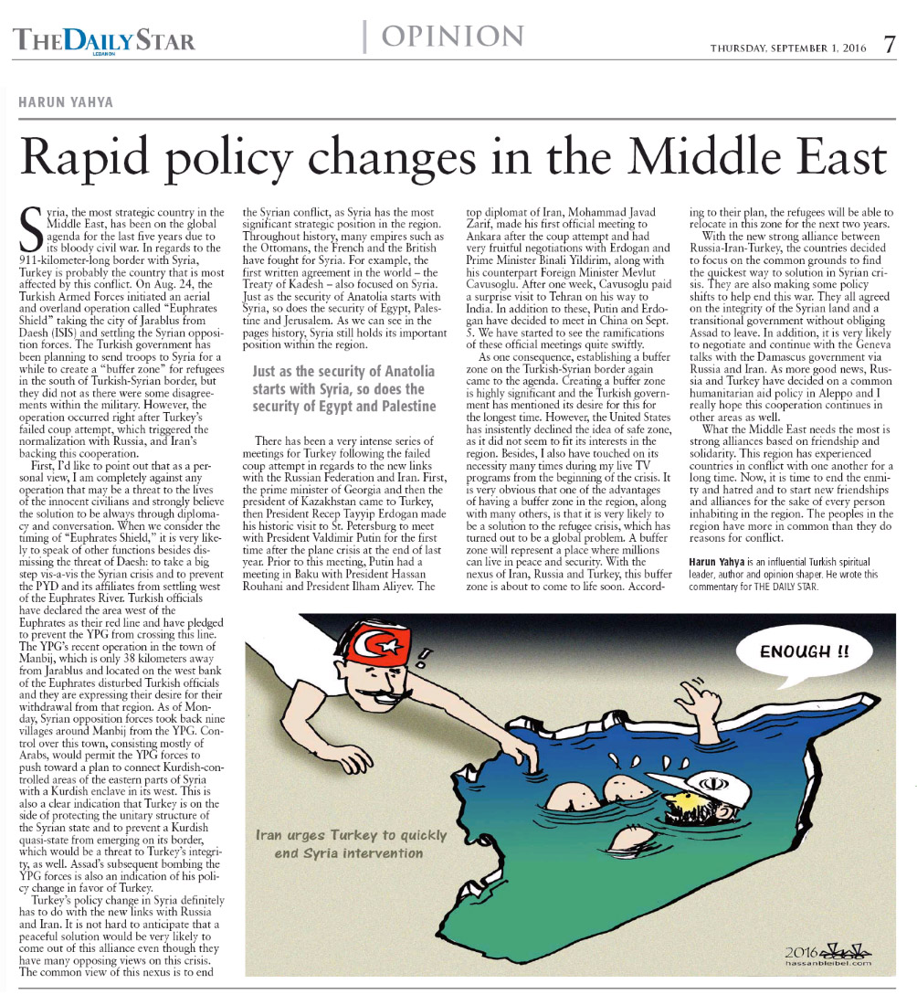 Rapid policy changes in the Middle East