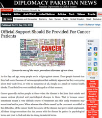 Official Support Should Be Provided for Cancer Pat