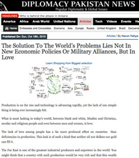  Dünyadaki Sorunların Çözümü Ekonomi Politikaları ve Askeri İttifaklar ile Değil Sevgiyle Çözülür 